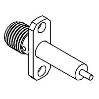 Radiall R125464001 Panel Receptacles SMA 2H FLNG JACK REC W/CYLINDRICAL CONT
