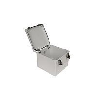 Bud Industries PTH-22510 Electrical Enclosures PC+10% Fiberglass Box with Self-Locking Latch (7.9 X 7.9 X 6.3 In)