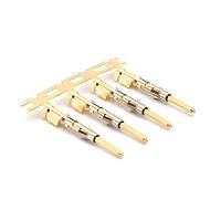 Amphenol SINE Systems SP24M2G30 Contacts Pin Contact, Stamped, Size 16, Gold 30u" over Nickel, Wire Range .14-.25mm , 26-24 AWG, with 3 Tangs. 3,000 pcs. Reel