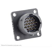 Eaton Souriau-Sunbank UTSX014D19P Receptacles Square flange receptacle, without backshell, with 19 male PCB contacts, IP68/69K in unmated conditions