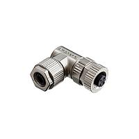 Amphenol LTW MSDS-04BFFB-SR7001 Sensor Cables / Actuator Cables M12 Circular Metric Connector, D Code, Metal, 4A, 04 pins, Female Connector, Female Contact, Right Angle, Screw Thread, Screw-in, Field Installable, F4.0 - F8.0mm, IP67 Mated
