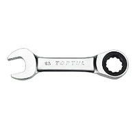TOPTUL AOAB1717 Stubby Ratchet Combination Wrench (17 mm)