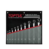 TOPTUL GPCI1001 75° Offset Double Ring Wrench Set (10 pcs)
