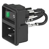 Schurter EC11.0031.201 Inlets 20A 2-P SW GRN ILLUM