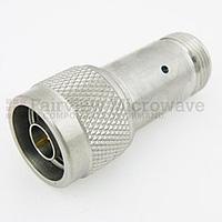 Fairview SA18N-05  5 dB Fixed Attenuator N Male To N Female Up To 18 GHz Rated To 2 Watts With Passivated Stainless Steel Body