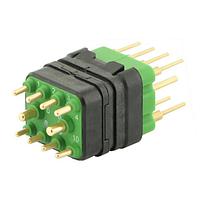 Eaton Souriau-Sunbank 8MQ2M9910RNS Modular Connectors - Push Pull MQuick module, unsealed, with male straight PCB contacts, delivered with cap