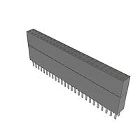Samtec ESW-125-69-S-D Stackthrough .100" Elevated Socket Strip