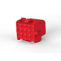 AMP Connectors - TE Connectivity 1-480709-2 Pin & Socket Connectors CAP HOUSE 12 POS RED UL94V-2