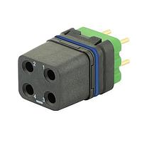 Eaton Souriau-Sunbank 8MQ2M0412UAES046E Modular Connectors - Push Pull MQuick module, sealed, with female straight PCB contacts, delivered with cap