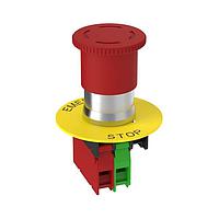 Banner Engineering SSA-EBM-11L Emergency Stop Switches 22 mm Metal E-Stop Button Kit; Kit Includes: 40 mm Actuator on Metal Shaft; Metal Mounting Adapter, 1 NC & 1 NO Contacts; E-Stop Legend