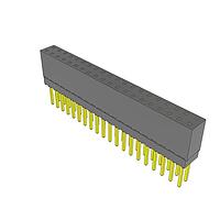 Samtec ESQ-120-13-G-D Sockets Elevated Socket Strip, 0.100" Pitch