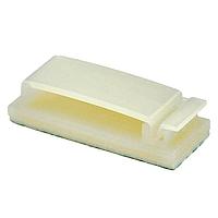 Essentra Components FCW-30-19 Flat Clamp,Flat/Rnd,Adh Mnt,Natural