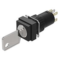 EAO 51-155.022D Keylock Switches KYLK RND MNT 2POS
