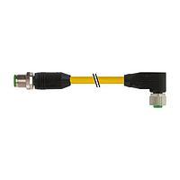 Murrelektronik 7700-40121-1500500 Sensor Cables / Actuator Cables M12 male 0 / M12 female 90, TPE 4x18AWG ye UL/CSA, ITC/PLTC 5m