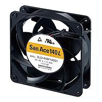 Sanyo Denki 9LG1448L1001 Axial Axial, 140x140x38mm, 48VDC, 0.32"H2O, Ribless, Long Life 180Khr, 3xWire, Tach
