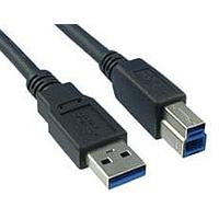 Qualtek Electronics 3023027-03M USB 3.0 USB 3.0 A-B BLK 30/30/24 3M