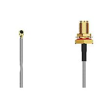 GCT (Global Connector Technology) CABLE 375 RF-050-A-2 RF Cable Assemblies I-Pex MHF2SMA STRJck R Mt 6 GHz,50mm,  1.13mm grey