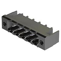 HARTING 14120417006000 Pluggable Terminal Blocks har-flexicon, 4pin male, horizontal pcb mount (THR/SMC), with screw flange, 15Amps, pitch 5.08mm