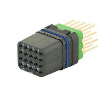 Eaton Souriau-Sunbank 8MQ2M2022UBE046E Modular Connectors - Push Pull MQuick module, sealed, with female straight PCB contacts, tin lead free plated