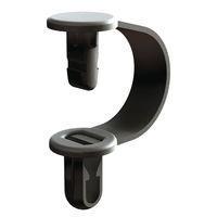 Essentra Components CH-1-01BK Cable Hanger Cbl Hanger,Black,3/8 in Max Hold