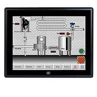 IEI Technology DM-F15A/R-R41 Resistive 15" 450 cd/m XGA LCD monitor, Aluminum die casting front panel, Black color, W/ USB resistive touch screen, 9 -36V DC input, Powder paint, R4
