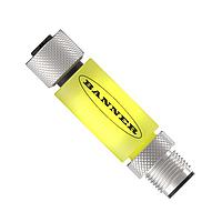 Banner Engineering TL15Y1Q In-Line Modular Tower Light Indicators TL15 Series: 1-Color In-Line Status Indicator Segment; Voltage: 12 or 24 V dc; Housing: PVC; IP67; Input: PNP; Colors: Yellow, Pin 1; Male-Female 5-pin M12 Integral QD