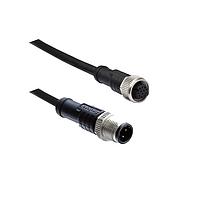 Amphenol LTW M12A03ML-12AFL-SDA05 Sensor Cables / Actuator Cables M12 Circular Metric Connector, A Code, Metal, 4A, 03 pins, Male Connector, Male Contact, Straight-to-Straight, Screw Thread, Overmolded Double Ended, Length 500mm, IP68 / IP69K