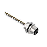 Banner Engineering BR-M12F5F9-2 Sensor Cables / Actuator Cables Receptacle 5-pin Female; 5x22 PVC 2 m Length; Front Mount PG9 w/ Locknut