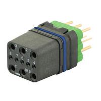 Eaton Souriau-Sunbank 8MQ2M9901UCE046 Modular Connectors - Push Pull MQuick module, sealed, with female straight PCB contacts, tin lead plated