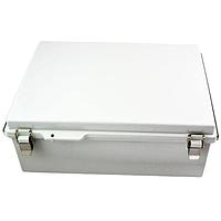 Bud Industries PTQ-11068 Hinged Cover PC+10% Fiberglass Box with Stainless Steel Latch (15.8 X 11.8 X 5.9 In)