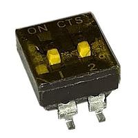 CTS Electronic Components 219-2MSTRF DIP Switches 2 pos. Medium Height Btm Seal Tape Off