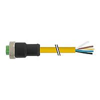 Murrelektronik 7700-A5021-UBD0150 Sensor Cables / Actuator Cables Mini (7/8) 5 pole, Female 0 w/ Cable, PVC 5x16AWG ye UL/CSA, STOOW 1.5m