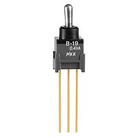 NKK Switches B19JW Toggle Switches ON-OFF-(ON) .248 BAT EXTENDED PC .4VA