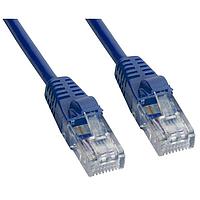 Amphenol Cables on Demand MP-5XRJ45UNNB-015 Cat 5e, Crossover CAT 5E UTP XOVER RJ45 BLUE 15'