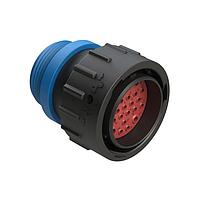 Amphenol SINE Systems AHDP06-24-27PR-STA Connectors 27 Position Plug, Pin, Shell Size 24, Reduced Diameter Seal (Blue), Small Thread Adapter