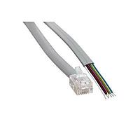Amphenol Cables on Demand MP-5FRJ12UNNS-007 Ethernet Cables / Networking Cables FLAT CBL(6X6) RJ12 W/TINNED ENDS 7'