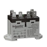 Schneider Electric Relays 725BXXBC3ML-24A Standard Power Relay DPST-NO 25A DIN LED 24 VAC