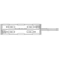 Eagle Plastic Devices 12BH482A-GR Battery Connectors 8 "AAA" W/6" LDS BLK