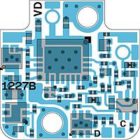 Quantic X-Microwave XR-B8D7-0404D-SP Bias Controller Bias Controller, TPS26600RHFT [PCB: 1227]Spring Pins