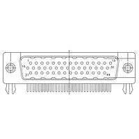 Amphenol Commercial Products 17EBH044PAA000 High Density D-Sub Connectors RA HI DENSITY 44P M .120 CLEAR HOLE