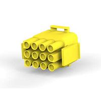 AMP Connectors - TE Connectivity 1-480708-4 Plug Housings 12P PLUG HSG YEL