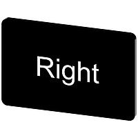 SIEMENS 3SU19000AD160DQ0 Labeling Plate, Right INSCR. LABEL, BLACK 17.5 X 27MM, RIGHT