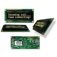 Newhaven Display NHD-0216KZW-AY5 OLED Displays OLED 2x16 Yellow 80.0 x 36.0 x 10