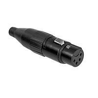 Amphenol Audio AC4FB-AU Cable Connectors 4 Pole XLR Female Cable Connector Gold Plated Machined Contacts Black Finish