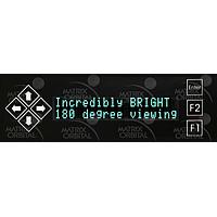 Matrix Orbital BVK202A-BK VFD Displays (Vacuum Fluorescent Displays) L.Grn Txt Bk B/G Key w/ Beige Bkt