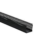 HellermannTyton 184-22006 High Density Slotted Wall Wiring Duct High Density Slotted Wall Wiring Duct, 2" x 2", Non-Adhesive, PVC, Black , 30ft/Box