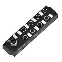 Banner Engineering JB-8M8-M12-P4 Sensor Cables / Actuator Cables Junction Block, 8 Port M8, 8 PNP, 12-pin M12 Connector, Signal & Power LEDs