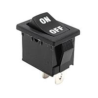 E-Switch R1966ABLKBLKIF Rocker Switches SPST OFF-ON QC 15A