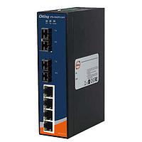 ORing IPS-1042FX-SS-SC-24V Unmanaged Ethernet Switches 6-port unmanaged PoE switch; 4FE/PSE + 2FX (SM 30km, SC), slim type, 24VDC