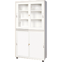 CHC lab H-CAB-1800D Tall Storage Cabinets (Glass Door Type, 1800 × 450 × 1800)